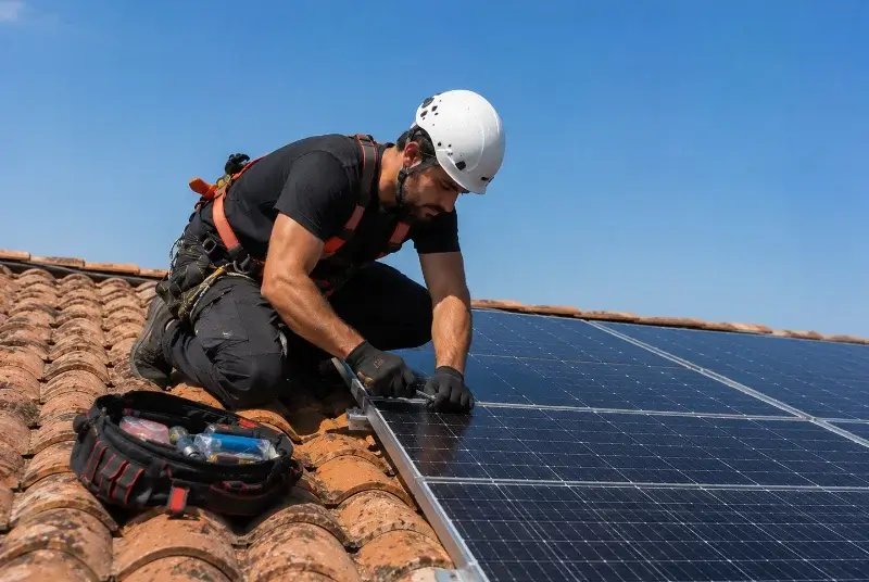 Maintenance et monitoring de panneaux solaires à Vinça